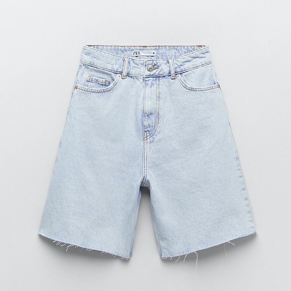 Zara Pants - ZARA Z1975 SNOW WASH DENIM BERMUDA SHORTS